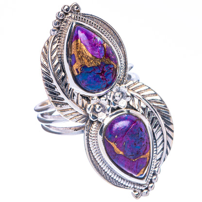 Large Purple Copper Composite Turquoise Ring Size 6 (925 Sterling Silver) R1134