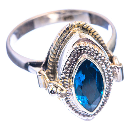 Poison London Blue Topaz Ring Size 10.5 (925 Sterling Silver) R142311