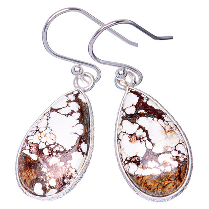 Wild Horse Jasper Earrings 1 3/8" (925 Sterling Silver) E1272