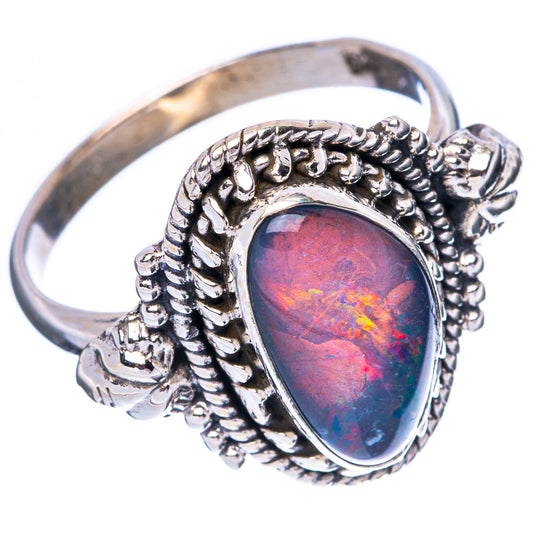 Rare Triplet Opal Ring Size 7.75 (925 Sterling Silver) R4397