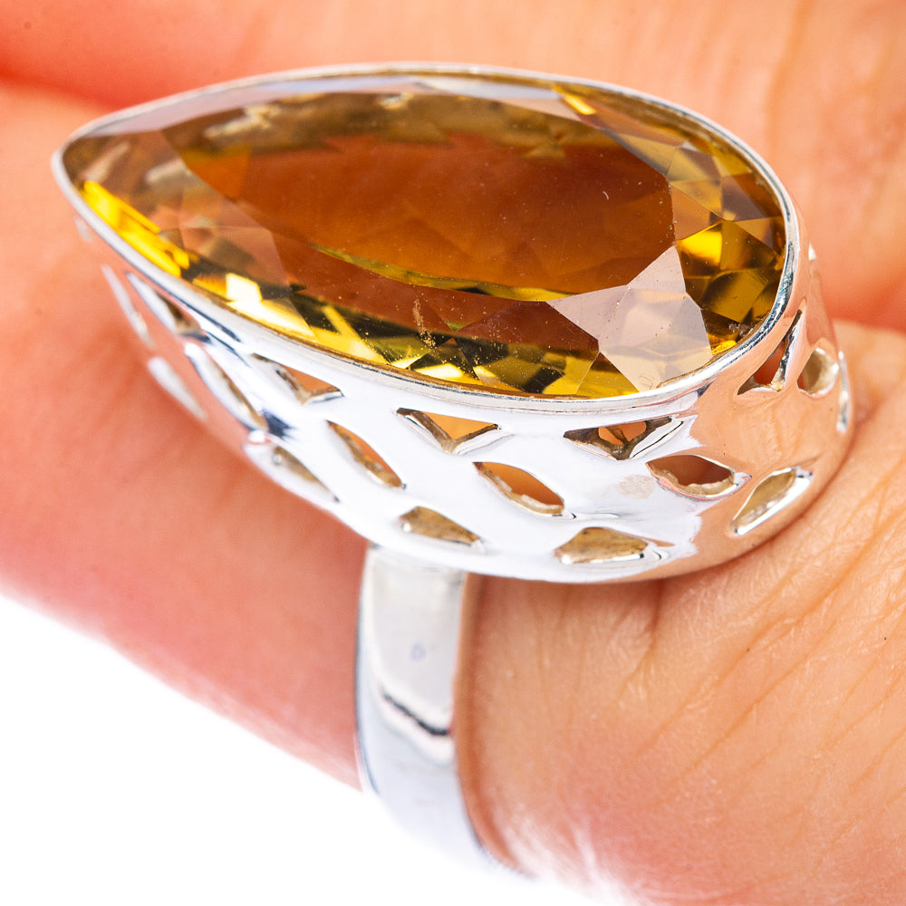 Faceted Citrine Ring Size 6 (925 Sterling Silver) R144734