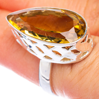 Faceted Citrine Ring Size 6 (925 Sterling Silver) R144734