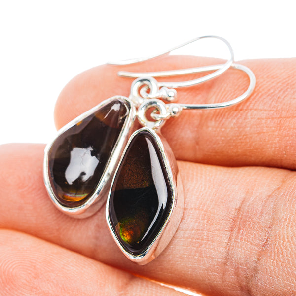 Premium Mexican Fire Agate Earrings 1 3/8" (.925 Sterling Silver)