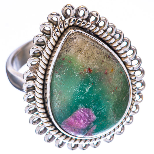 Ruby in Fuchsite Ring Size 7 (925 Sterling Silver) R1989