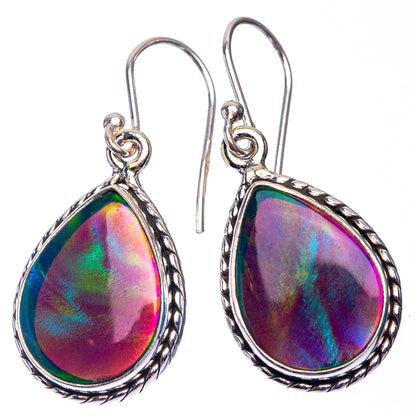Aura Opal Earrings 1 3/8" (925 Sterling Silver) E432284