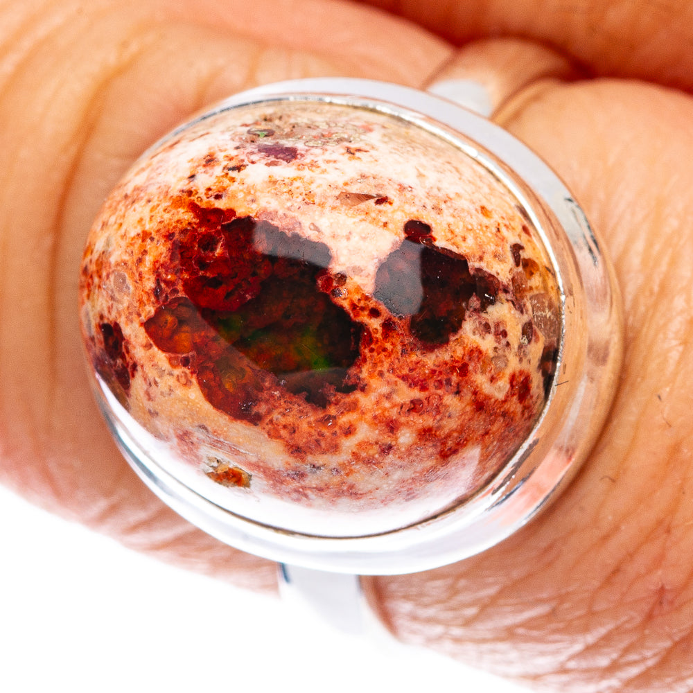 Rare Mexican Fire Opal Ring Size 7.5 (925 Sterling Silver) R146628