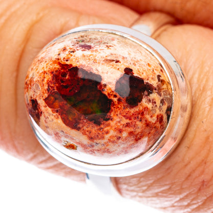 Rare Mexican Fire Opal Ring Size 7.5 (925 Sterling Silver) R146628