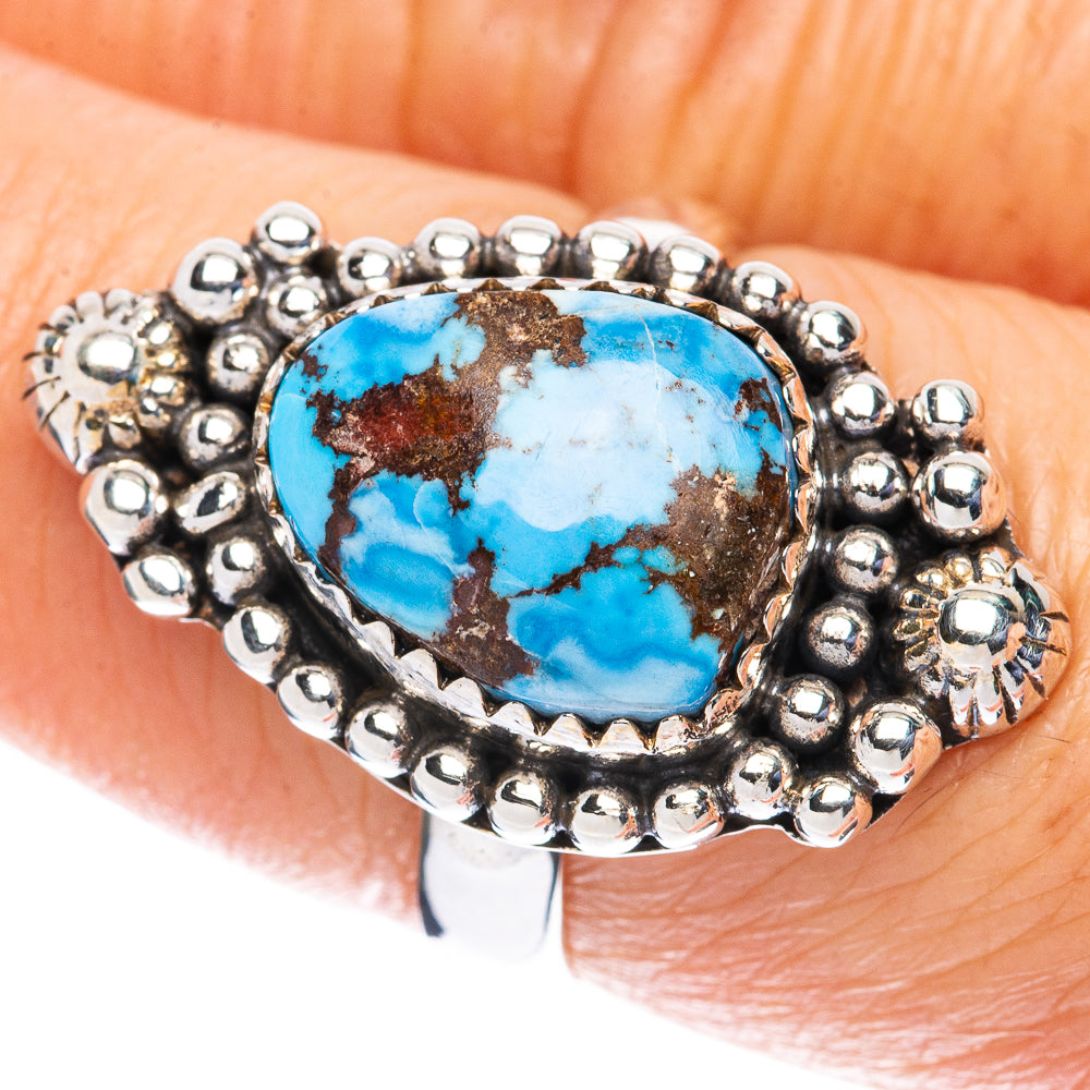 Rare Golden Hills Turquoise Ring Size 7 (925 Sterling Silver) R2972