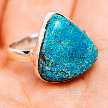 Tibetan Turquoise Ring Size 8 (.925 Sterling Silver)