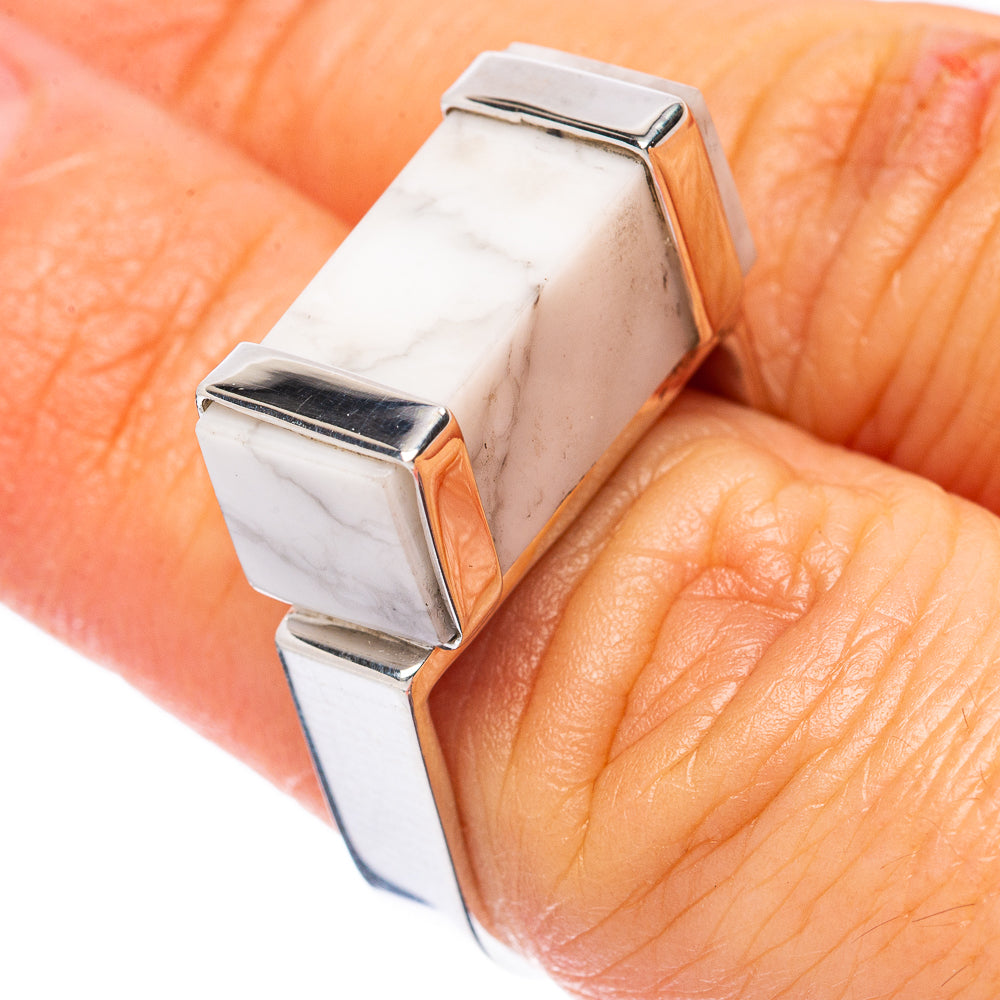 Asc Premium Howlite Ring Size 6 (925 Sterling Silver) R3521