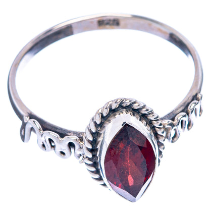 Garnet Dainty Ring Size 7.25 (925 Sterling Silver) R145444