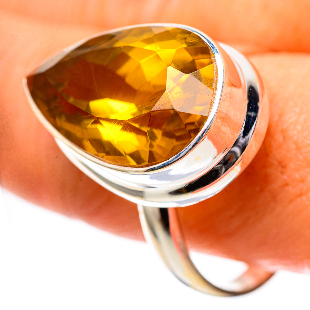 Faceted Citrine 925 Sterling Silver Ring Size 10.75 (925 Sterling Silver) RING139368