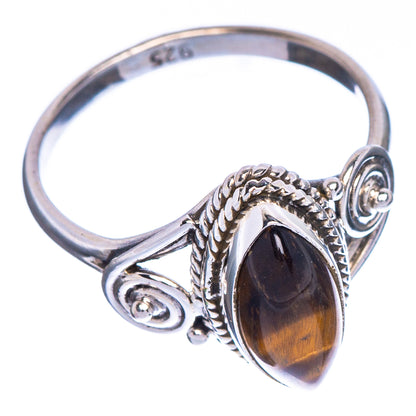Tiger Eye Dainty Ring Size 4.5 (925 Sterling Silver) R147059