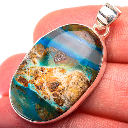 Peruvian Opal Pendant 1 1/2" (925 Sterling Silver) PD38542