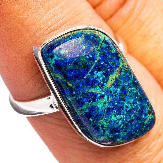 Premium Bluebird Azurite Ring Size 7.75 (.925 Sterling Silver)
