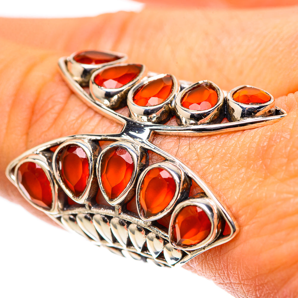 Large Carnelian Ring Size 7.75 (925 Sterling Silver) RING138617