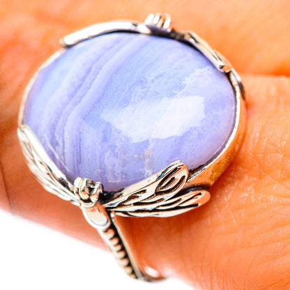 Blue Lace Agate Ring Size 8.75 (925 Sterling Silver) RING139272