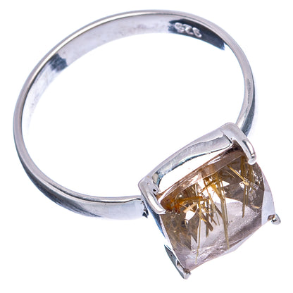 Rutilated Quartz Ring Size 8 (.925 Sterling Silver)