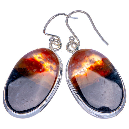 Ocean Jasper Earrings 1 5/8" (925 Sterling Silver) E433105