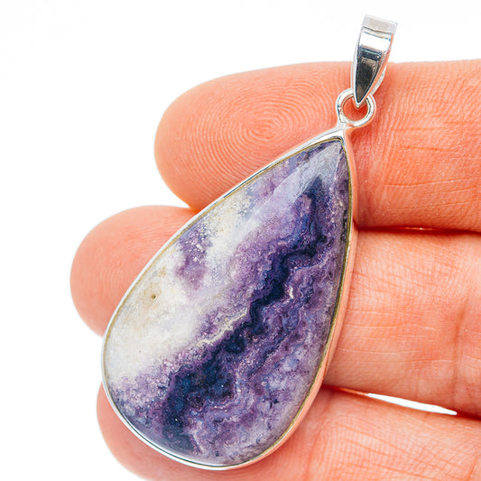 Premium Morado Opal (Mexican Purple Opal) Pendant 1 3/4" (.925 Sterling Silver)