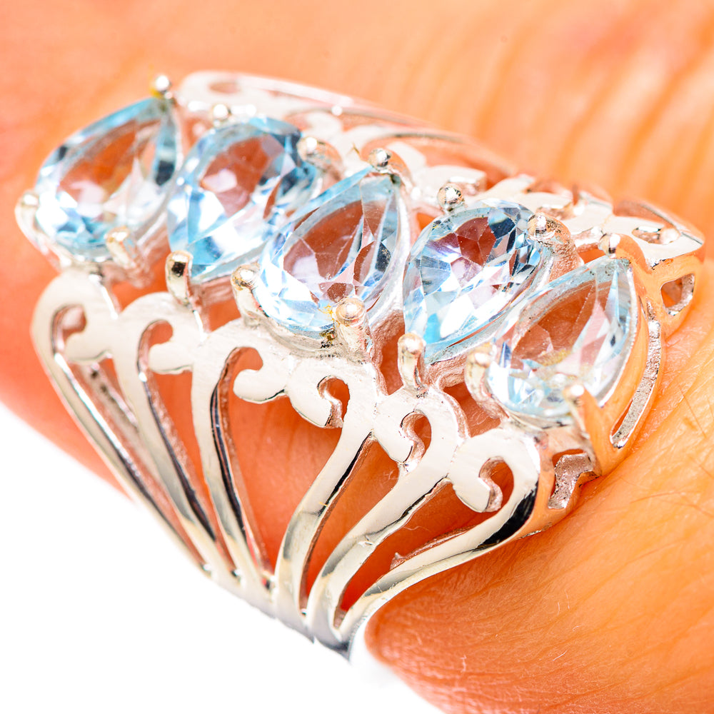 Blue Topaz Ring Size 6.5 (925 Sterling Silver) RING138316