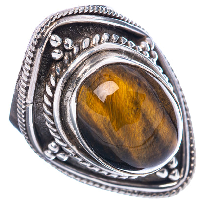 Tiger's Eye Ring Size 8 (.925 Sterling Silver)