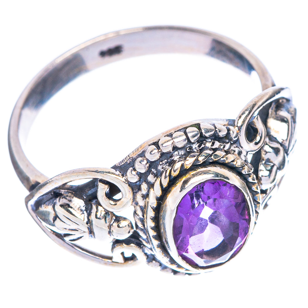 Faceted Amethyst Ring Size 7 (925 Sterling Silver) R1233