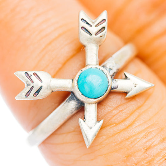 Mojave Turquoise Arrow Ring Size 8 (.925 Sterling Silver)