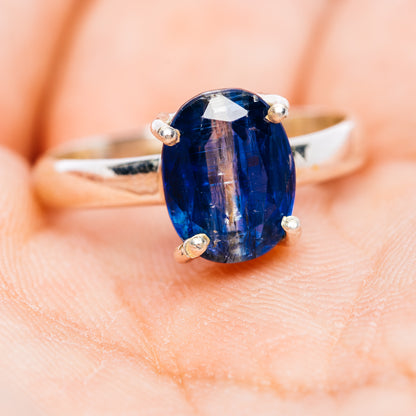 Faceted Kyanite Ring Size 7.75 (.925 Sterling Silver)