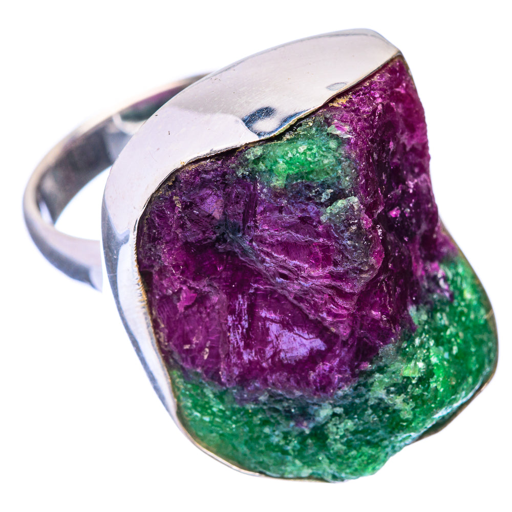Large Raw Ruby Zoisite Ring Size 8.75 (925 Sterling Silver) R141629