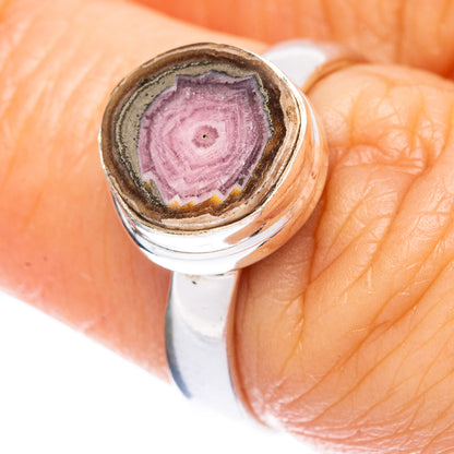 Rare Rhodochrosite Stalactite Ring Size 6.25 (925 Sterling Silver) R2979