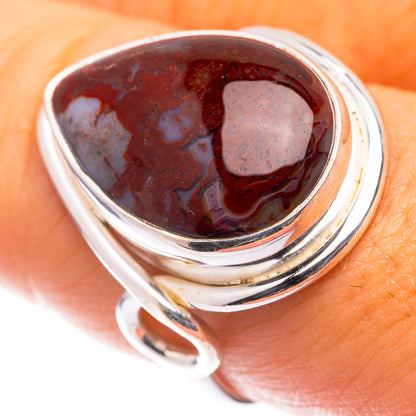 Red Jasper Ring Size 8 (925 Sterling Silver) R140912