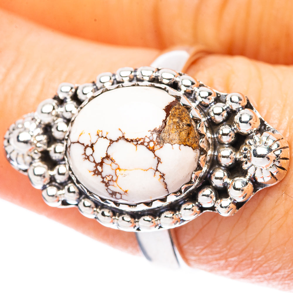 Wild Horse Jasper Ring Size 8 (925 Sterling Silver) R3948
