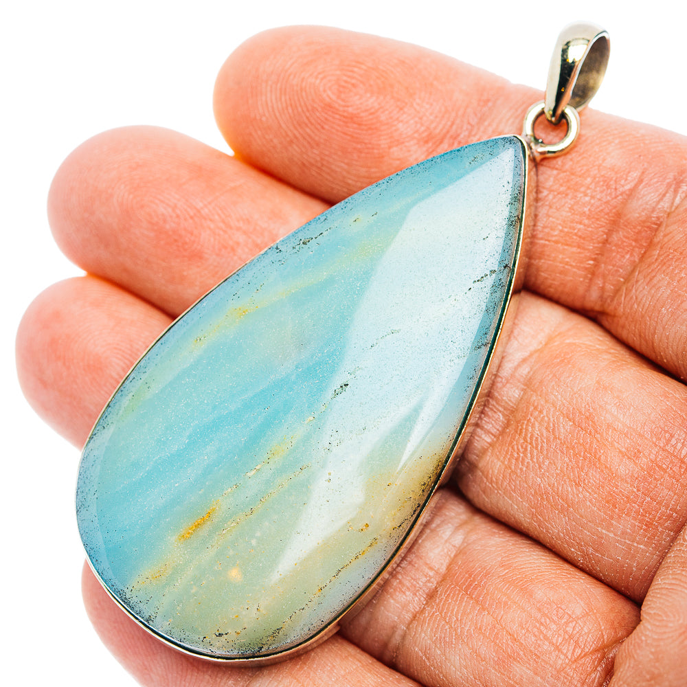 Peruvian Opal Pendant 2 5/8" (German Silver)