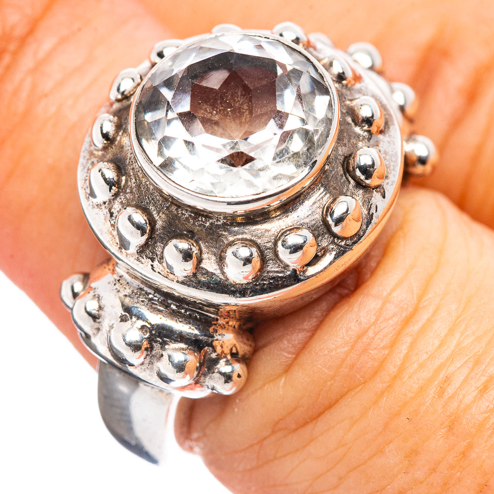 White Topaz Ring Size 6.75 (.925 Sterling Silver)