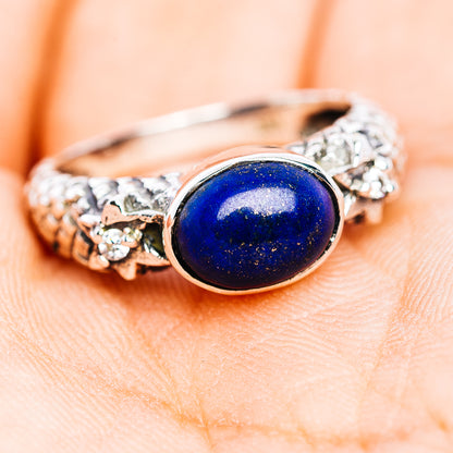 Lapis Lazuli Ring Size 7 (.925 Sterling Silver)