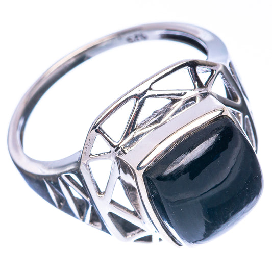 Black Onyx Ring Size 8.75 (925 Sterling Silver) R2895