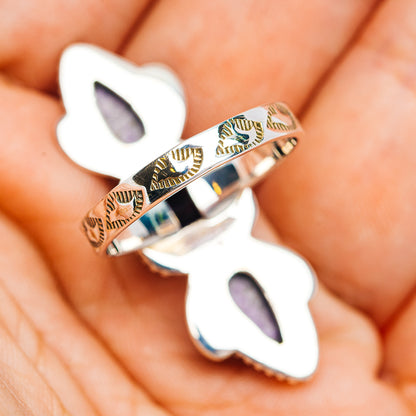Premium Southwestern Style Sugilite, Amethyst Ring Size 10 (.925 Sterling Silver)