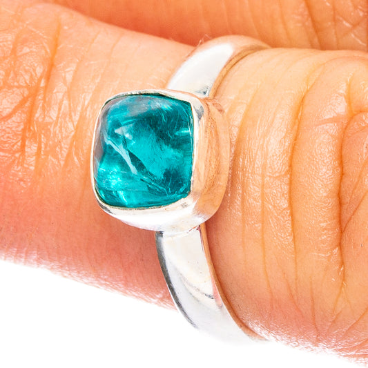 Blue Fluorite 925 Sterling Silver Ring Size 5.75 (925 Sterling Silver) R6327