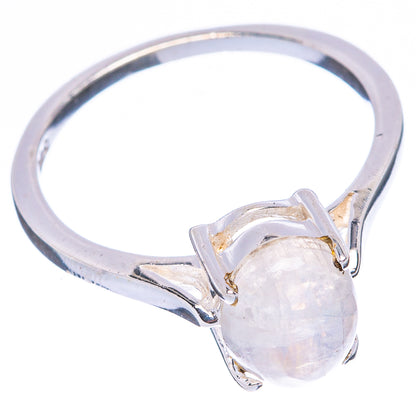 Rainbow Moonstone Dainty Ring Size 6.5 (925 Sterling Silver) R5887