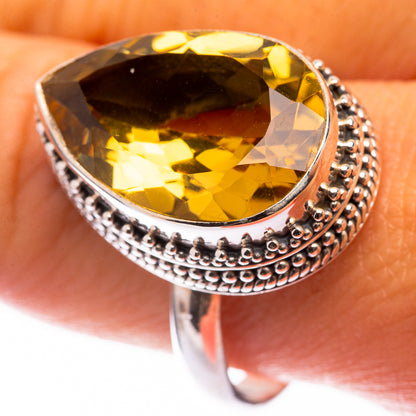 Faceted Citrine Ring Size 10.75 (925 Sterling Silver) R141087