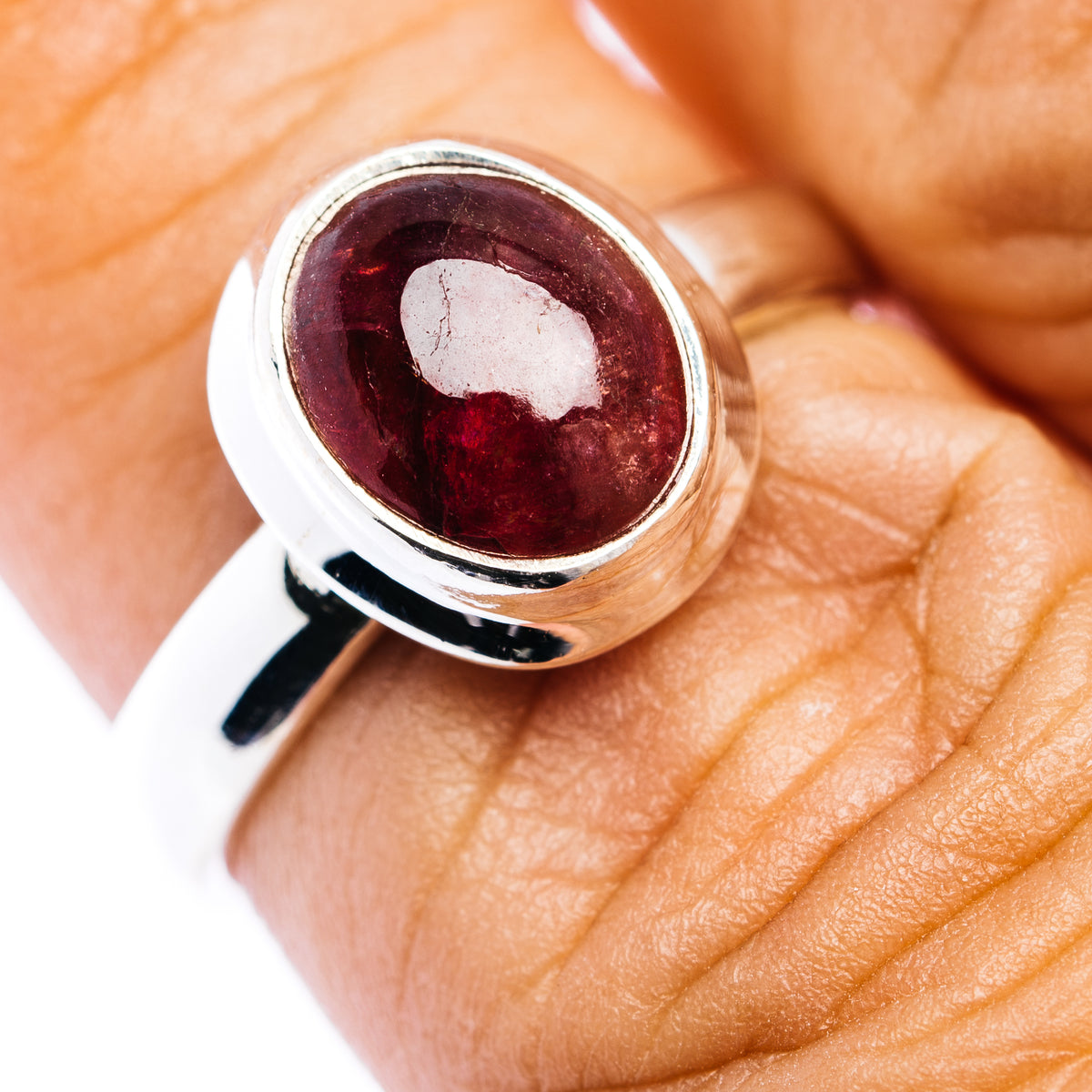 Premium Pink Tourmaline Ring Size 6.75 (.925 Sterling Silver)