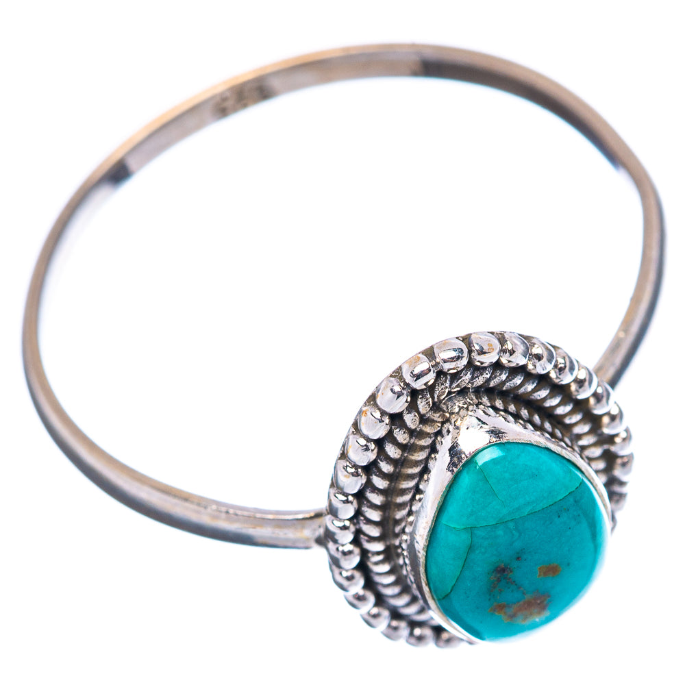 Dainty Mojave Turquoise Ring Size 10 (.925 Sterling Silver)