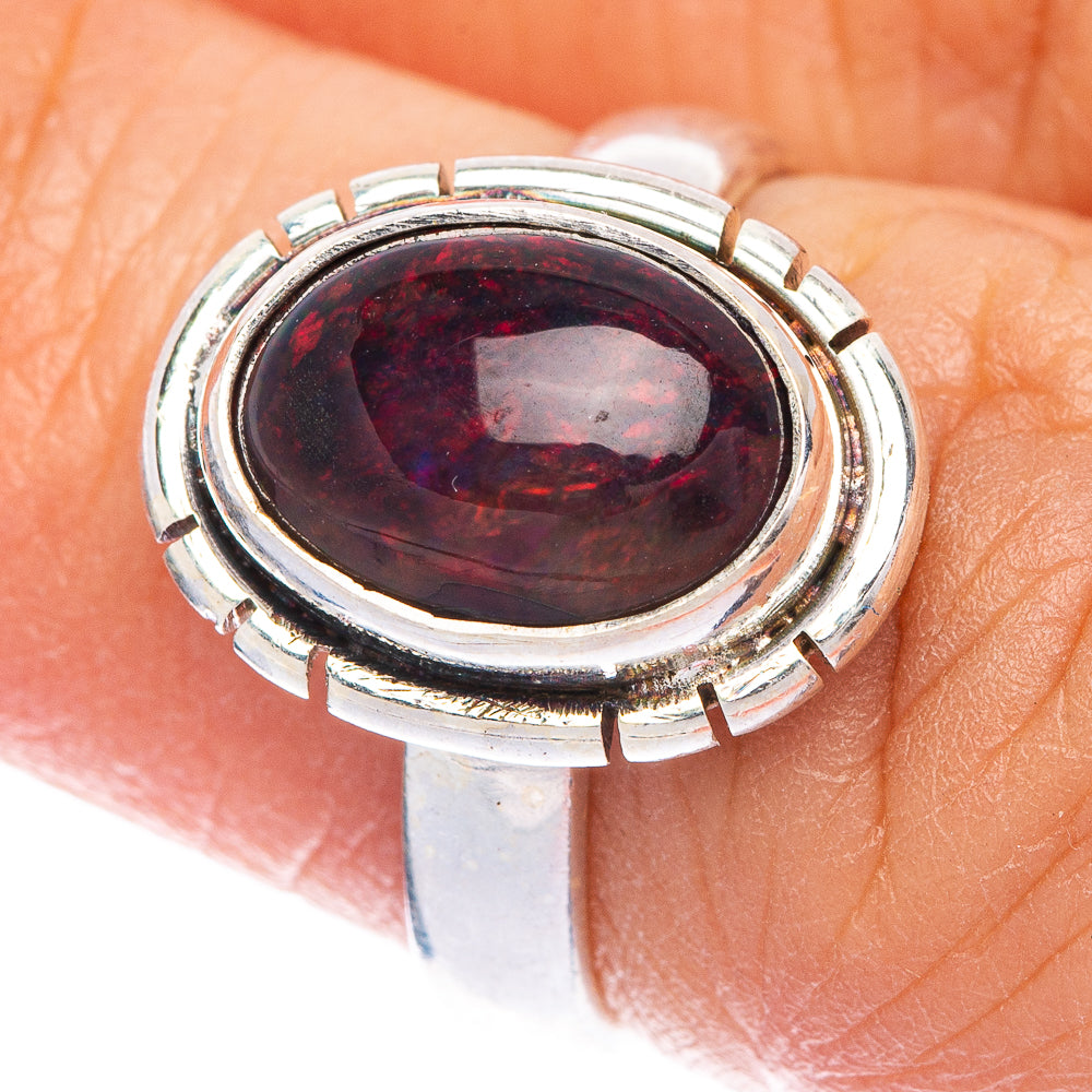 Black Opal Ring Size 5.5 (925 Sterling Silver) R144618