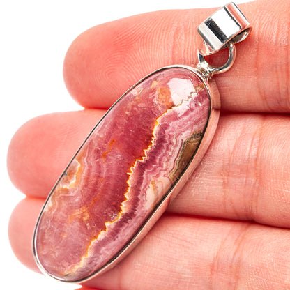 Premium Rhodochrosite Pendant 2 1/8" (.925 Sterling Silver)