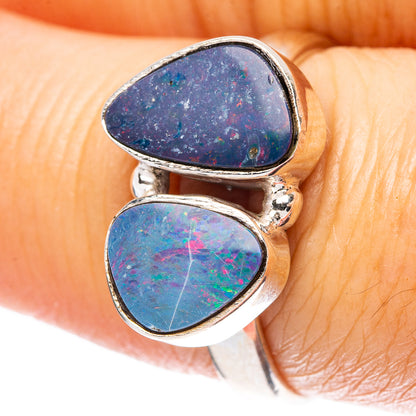 Rare Doublet Opal Ring Size 8 (925 Sterling Silver) R4303