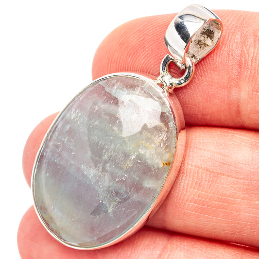 Oval aquamarine gemstone pendant in .925 sterling silver bezel with bail