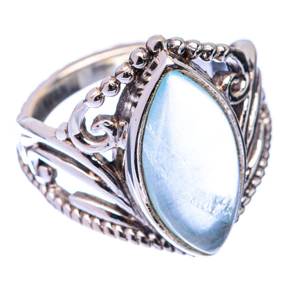 Natural Aquamarine Ring Size 6.5 (925 Sterling Silver) R141106