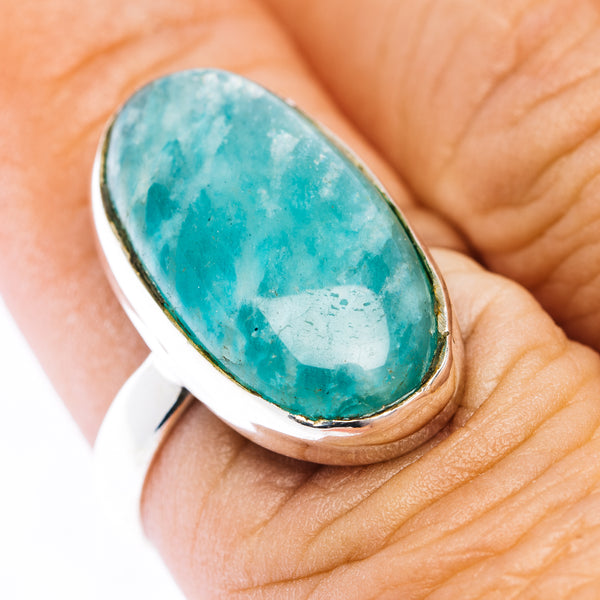 Fire Amazonite Ring Size 7 (.925 Sterling Silver)