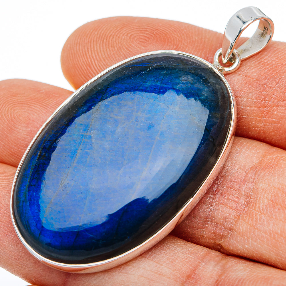 Premium Labradorite Pendant 2" (.925 Sterling Silver)
